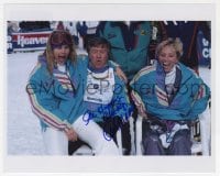 3d962 RON MASAK signed color 8x10 REPRO still 1990s with two ladies in winter clothing!