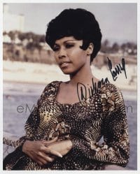 3d481 DIAHANN CARROLL signed color 8x10 still 1990s great c/u of the pretty singer in cool outfit!