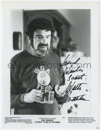 3d689 WALTER MATTHAU signed 8x10.25 still 1982 close up holding mug in I Ought to Be in Pictures!