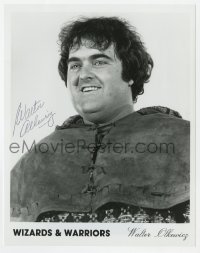 3d691 WALTER OLKEWICZ signed 8x10 publicity still 1983 in costume from TV's Wizards & Warriors!