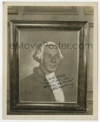 3d694 WESLEY BARRY signed deluxe 8x10 still 1924 w/face through painting in George Washington Jr.!