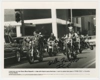 3d696 WILLIAM FORSYTHE signed 8x10 still 1991 on motorcycle w/biker gang in a scene from Stone Cold!