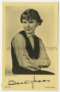 3d242 DOLLY HAAS signed German Ross postcard 1935 great portrait of the pretty German actress!