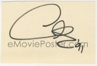 3d319 CHER signed 4x5 index card 1991 it can be framed & displayed with a repro!