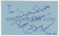 3d320 CLAIRE TREVOR signed 3x5 index card 1980 it can be framed & displayed with a repro!