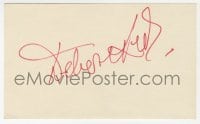 3d325 DEBORAH KERR signed 3x5 index card 1980s it can be framed & displayed with a repro!