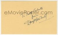 3d326 DOUGLAS FAIRBANKS JR signed 3x5 index card 1970s it can be framed & displayed with a repro!