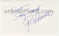 3d333 GEORGE ROMERO signed 3x5 index card 1970s it can be framed & displayed with a repro!