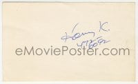 3d338 HARVEY KORMAN signed 3x5 index card 1970s it can be framed & displayed with a repro!