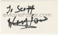 3d342 HENRY THOMAS signed 3x5 index card 1980s it can be framed & displayed with a repro!