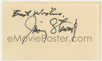 3d349 JAMES STEWART signed 3x5 index card 1964 can be framed & displayed with the included still!