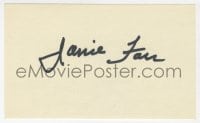 3d350 JAMIE FARR signed 3x5 index card 1980s it can be framed & displayed with a repro!