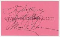 3d366 MAMIE VAN DOREN signed 3x5 index card 1980s it can be framed & displayed with a repro!