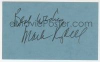 3d367 MARK RYDELL signed 3x5 index card 1970s it can be framed & displayed with a repro!