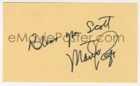 3d369 MARTHA RAYE signed 3x5 index card 1970s it can be framed & displayed with a repro!