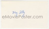 3d370 MEG TILLY signed 3x5 index card 1980s it can be framed & displayed with a repro!
