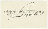 3d379 RICHARD ROUNDTREE signed 3x5 index card 1980s it can be framed & displayed with a repro!