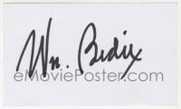 3d399 WILLIAM BENDIX signed 3x5 index card 1960s it can be framed & displayed with a repro!