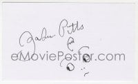 3d400 ZASU PITTS signed 3x5 index card 1960s it can be framed & displayed with a repro!
