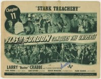 3d141 FLASH GORDON CONQUERS THE UNIVERSE signed chapter 11 TC 1940 by Buster Crabbe & Donald Curtis!