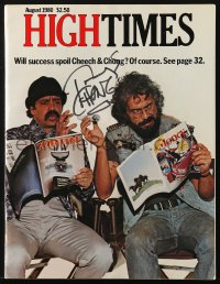 3d116 TOMMY CHONG signed magazine August 1980 with Cheech on the cover of High Times!