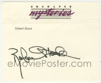 3d240 ROBERT STACK signed 5x6 stationery 1990s it can be framed & displayed with a repro!