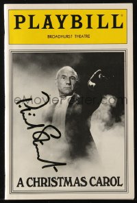 3d126 PATRICK STEWART signed playbill 1992 when he was in A Christmas Carol on Broadway!