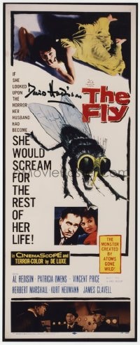 3d200 DAVID HEDISON signed 5x14 REPRO photo 2000 classic poster art for The Fly!