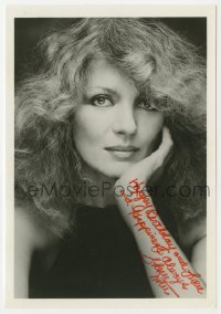 3d288 SHEREE NORTH signed 5x7 photo 1980s super close portrait of the sexy actress!