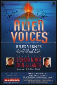 3d183 ALIEN VOICES signed 16x24 special poster 1990s by Nimoy AND de Lancie, Journey to the Center of the Earth