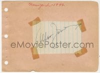 3d698 ALLAN JONES signed cut paper on 5x6 album page 1943 it can be framed with a repro still!