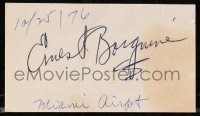 3d707 ERNEST BORGNINE signed 2x4 cut album page 1976 includes a TV Guide it can be framed with!