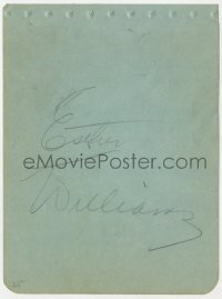 3d708 ESTHER WILLIAMS/RED SKELTON signed 5x6 album page 1940s it could be framed with a repro!