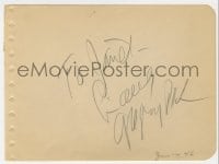 3d716 GREGORY PECK signed 5x6 album page 1946 it can be framed & displayed with a repro!