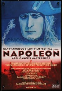 3d059 NAPOLEON signed 11x16 film festival poster R2012 by Kevin Brownlow, who restored the movie!