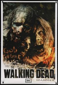 3d025 WALKING DEAD signed limited edition 28x41 Comic-Con poster 2011 by artist Tim Bradstreet!