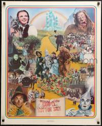 3d033 WIZARD OF OZ signed 24x30 art print 1977 by Tin Man Jack Haley AND Scarecrow Ray Bolger!