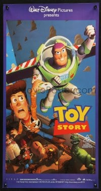 3f156 TOY STORY Aust daybill 1996 Disney & Pixar cartoon, great image of Buzz, Woody & cast!