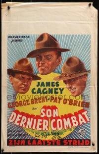 3f342 FIGHTING 69th Belgian 1949 art of WWI soldiers James Cagney, Pat O'Brien & George Brent!
