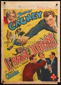 3f347 GREAT GUY Belgian R1940s completely different artwork of James Cagney + pretty Mae Clarke!