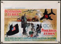 3f353 ICE STATION ZEBRA Belgian 1969 Rock Hudson, Jim Brown, Ernest Borgnine, cool art!