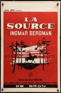 3f386 VIRGIN SPRING Belgian 1960 Ingmar Bergman's Jungfrukallan, Max von Sydow, Valberg