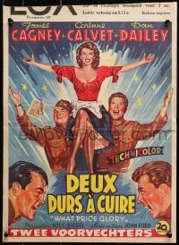 3f389 WHAT PRICE GLORY Belgian 1964 James Cagney, Corinne Calvet, John Ford, different art!