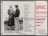 3f191 ANNIE HALL British quad 1977 full-length Woody Allen & Diane Keaton in a nervous romance!