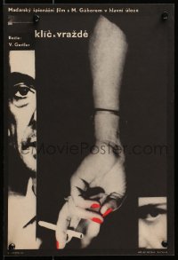 3f289 EGY EMBER AKI NINCS Czech 11x16 1964 Miklos Gabor, Vyletal art of woman's arm & cigarette!
