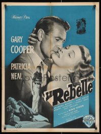 3f662 FOUNTAINHEAD French 24x31 1949 Gary Cooper & Patricia Neal in Ayn Rand's Objectivist classic!