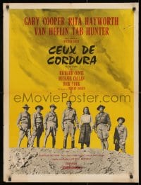 3f692 THEY CAME TO CORDURA French 24x32 1959 Gary Cooper, Rita Hayworth, Tab Hunter, Van Heflin!
