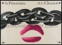 3f708 WOMAN IN CHAINS French 23x31 1968 Henri Clouzot's La Prisonniere, Roger Excoffon artwork!