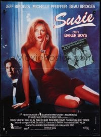 3f742 FABULOUS BAKER BOYS French 15x20 1989 Bernhardt art of Bridges & sexy Michelle Pfeiffer!