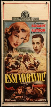 3f803 BATTLE CIRCUS Italian locandina 1953 Humphrey Bogart with pretty June Allyson, ultra-rare!